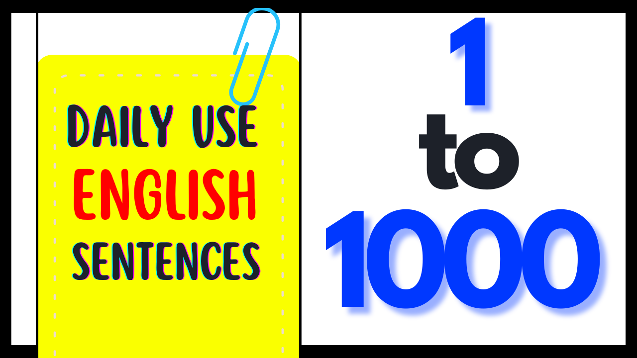 Daily use english sentences